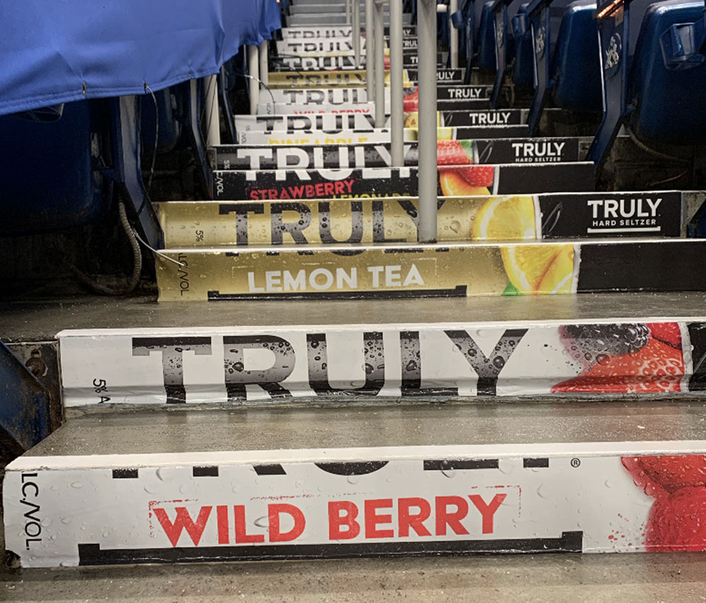 Truly step graphics at Key Bank Center