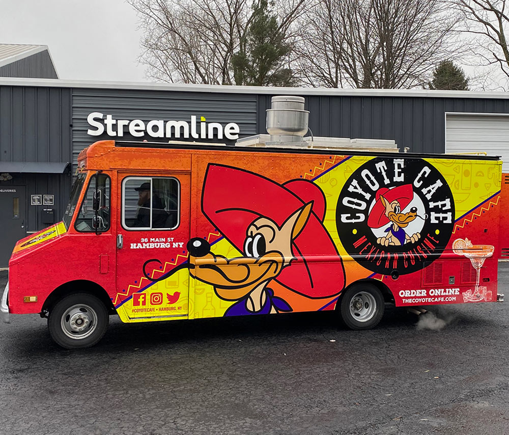 Coyote Cafe food truck wrap