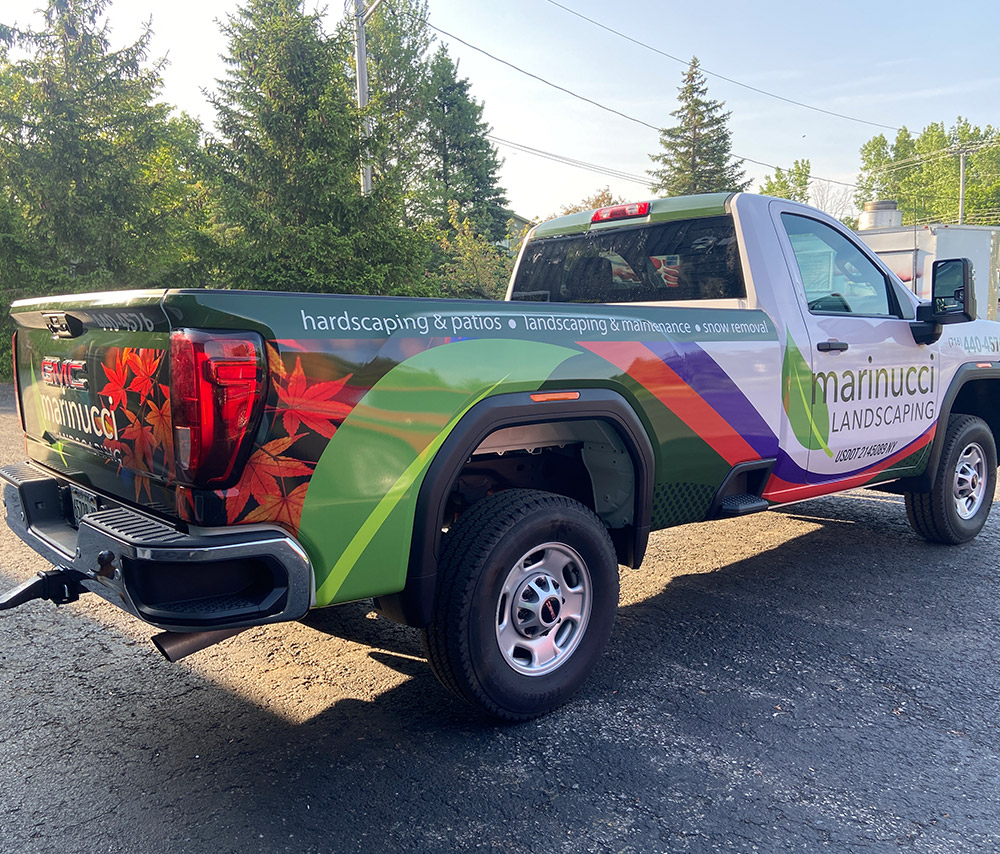 Marinucci Landscaping truck graphics