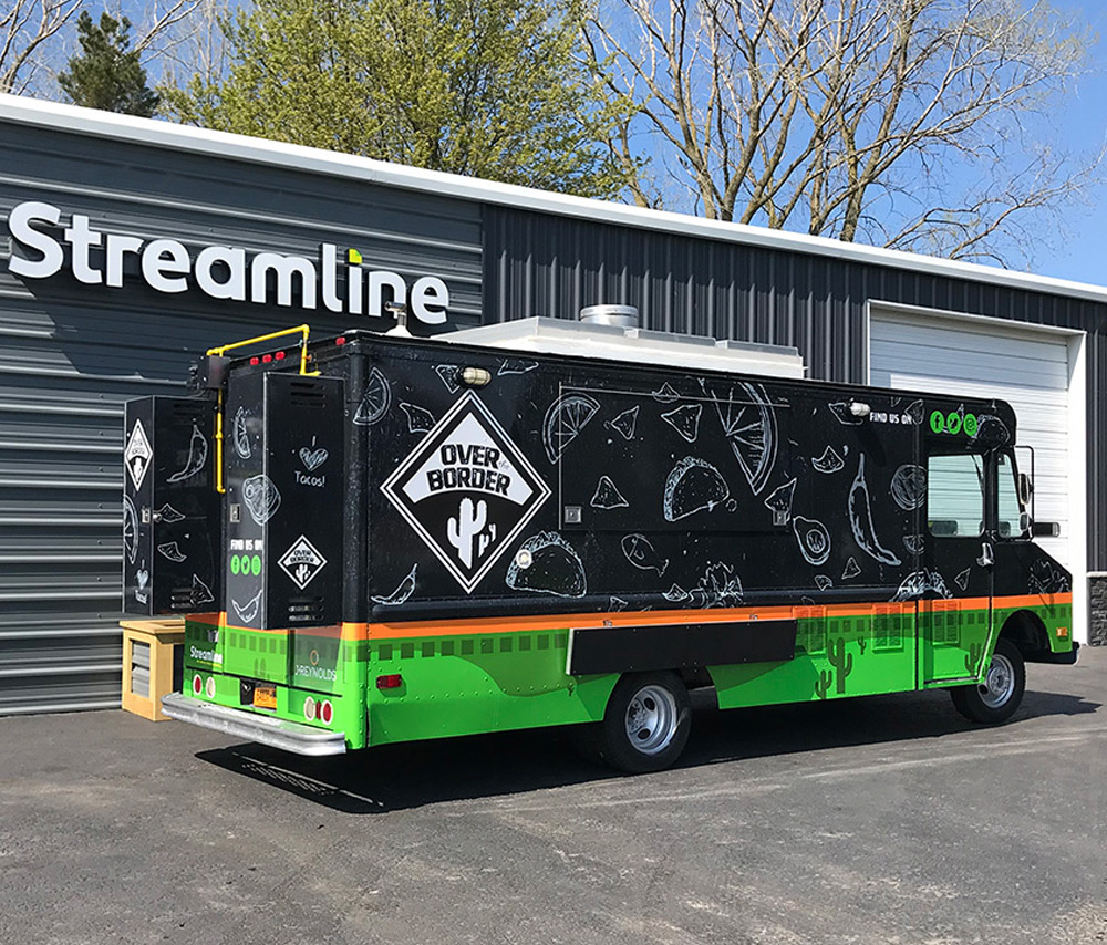 Over the Border food truck wrap