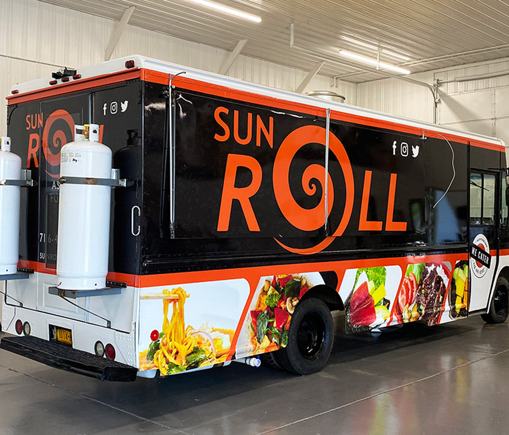 Sun Roll food truck wrap