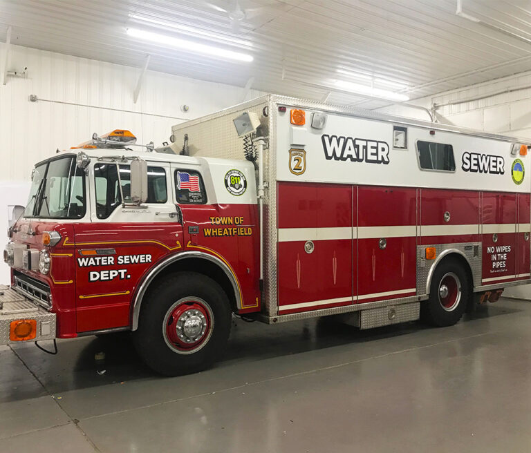 Town of Wheatfield Water/Sewer firetruck graphics