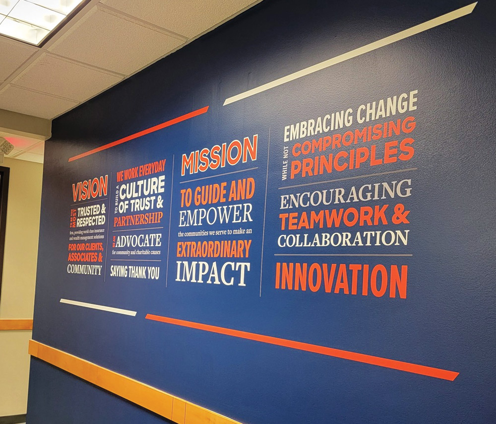 Vision Financial wall graphics