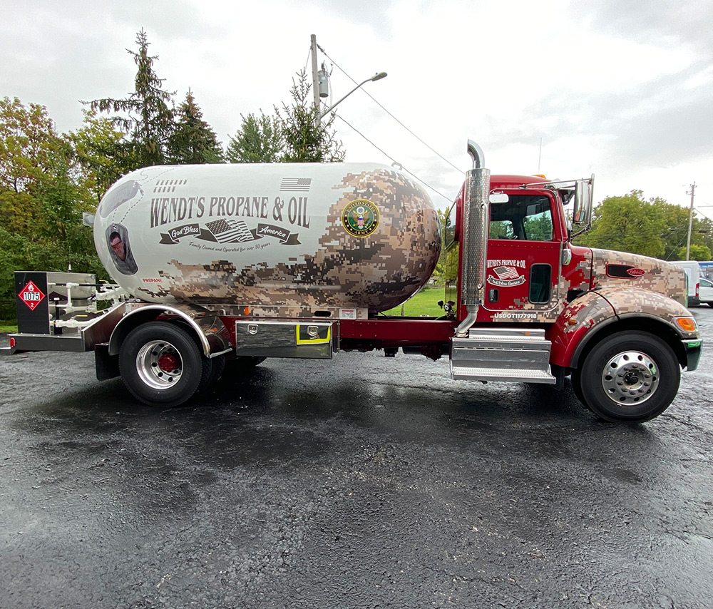 Wendt's Propane and Oil military truck graphics