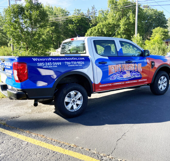 Wendt's Propane and Oil Ford Ranger wrap