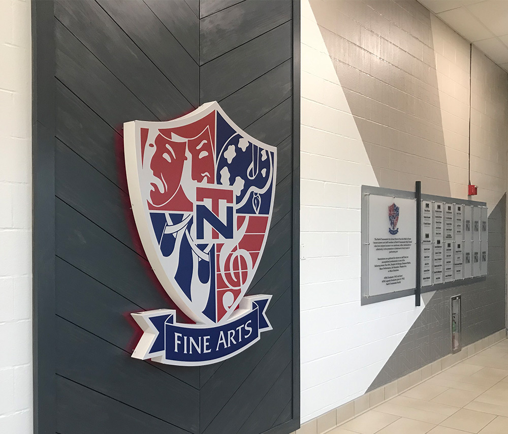 NTHS Wall of Fame hallway display