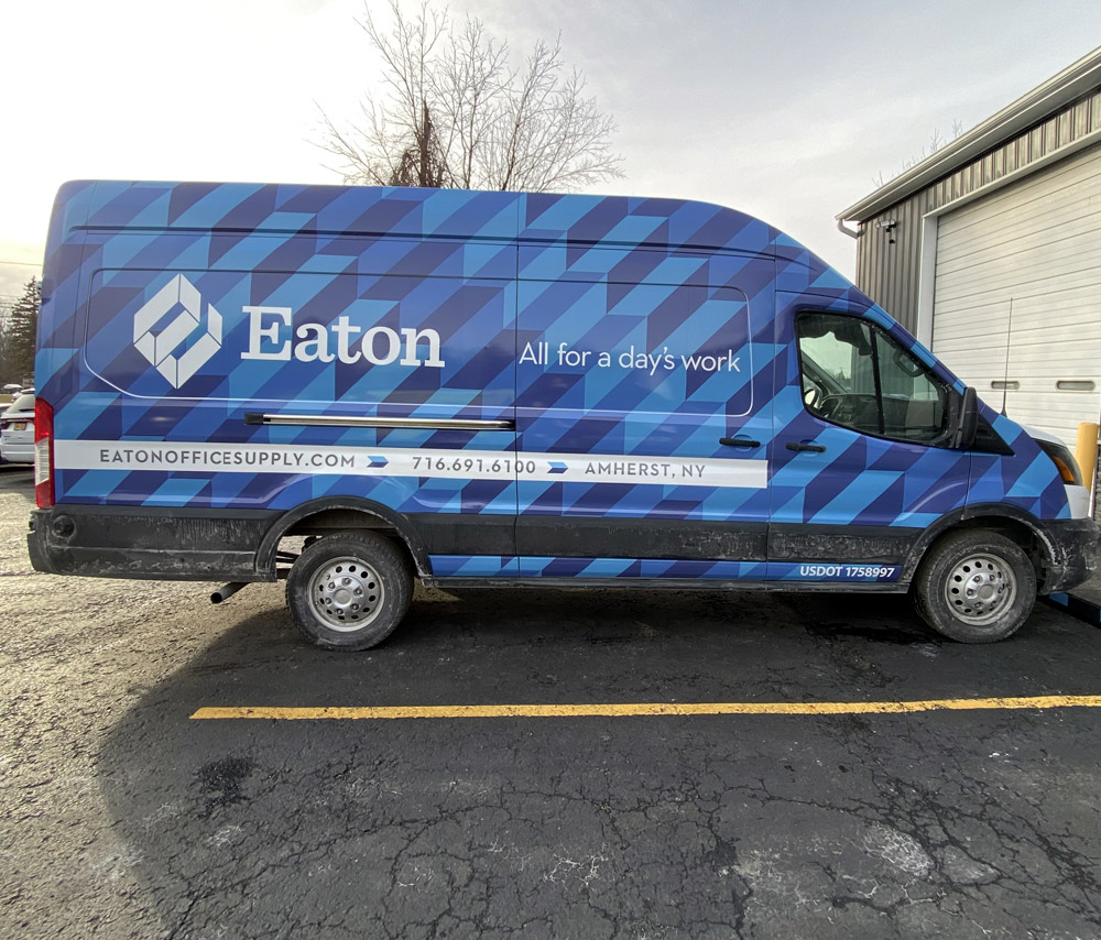 Eaton Office Supply van wrap