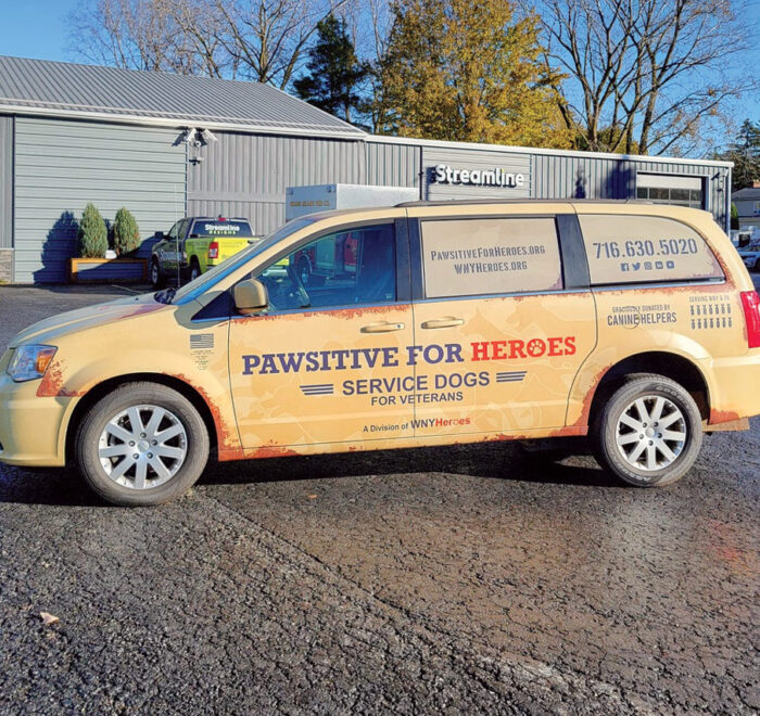 Pawsitive for Heroes van wrap