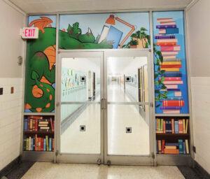 Hoover Middle School library graphics
