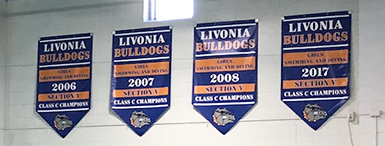 Livonia swim banners