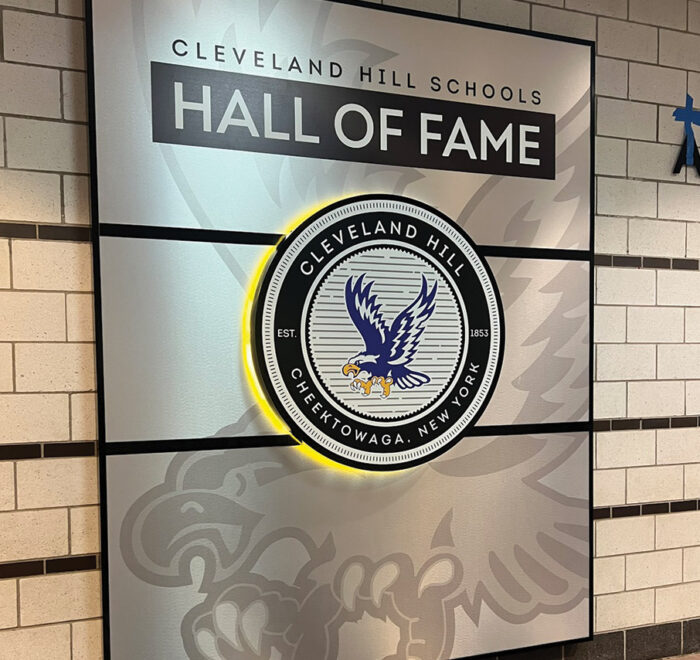 Cleve-Hill Schools Hall of Fame display