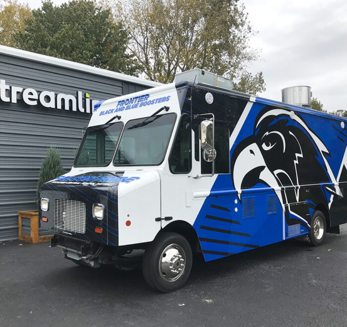 Frontier High School food truck wrap