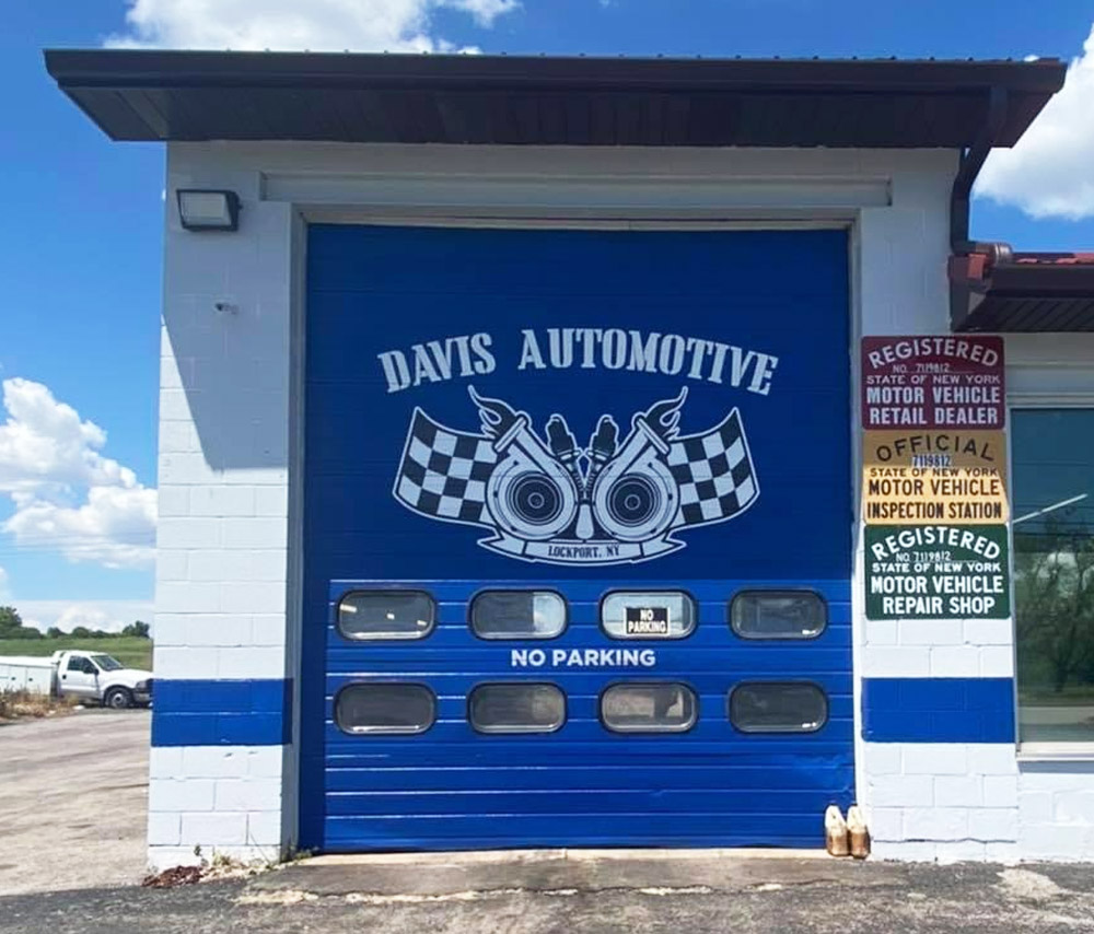 Davis Automotive garage graphics