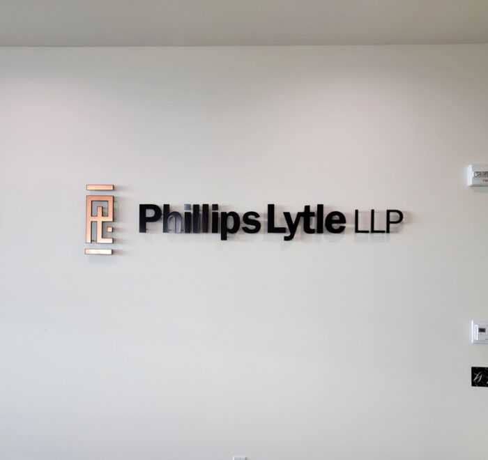 Phillips Lytle dimensional lettering