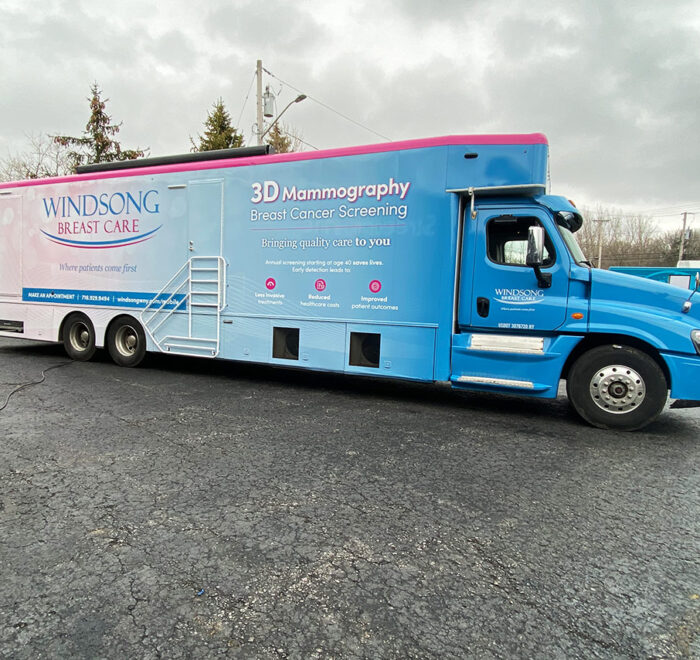 Windsong Mobile Mammography bus wrap