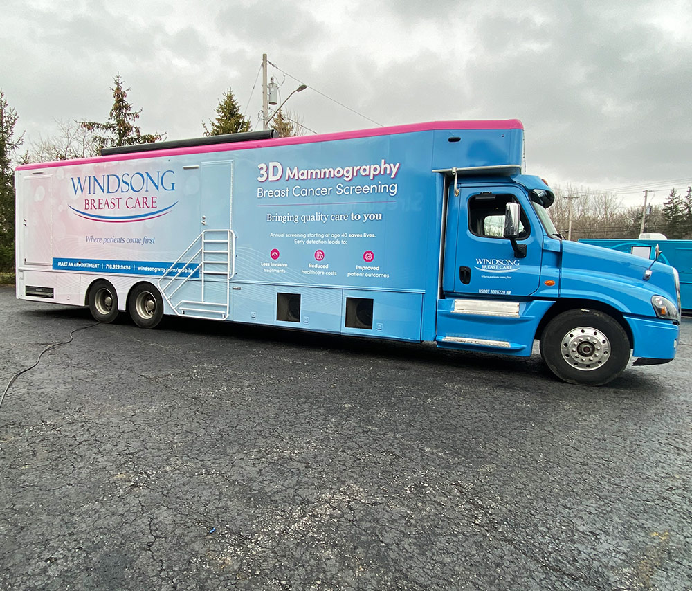 Windsong Mobile Mammography bus wrap