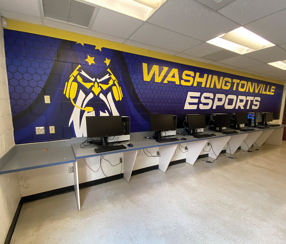 Washingtonville eSports wall graphic