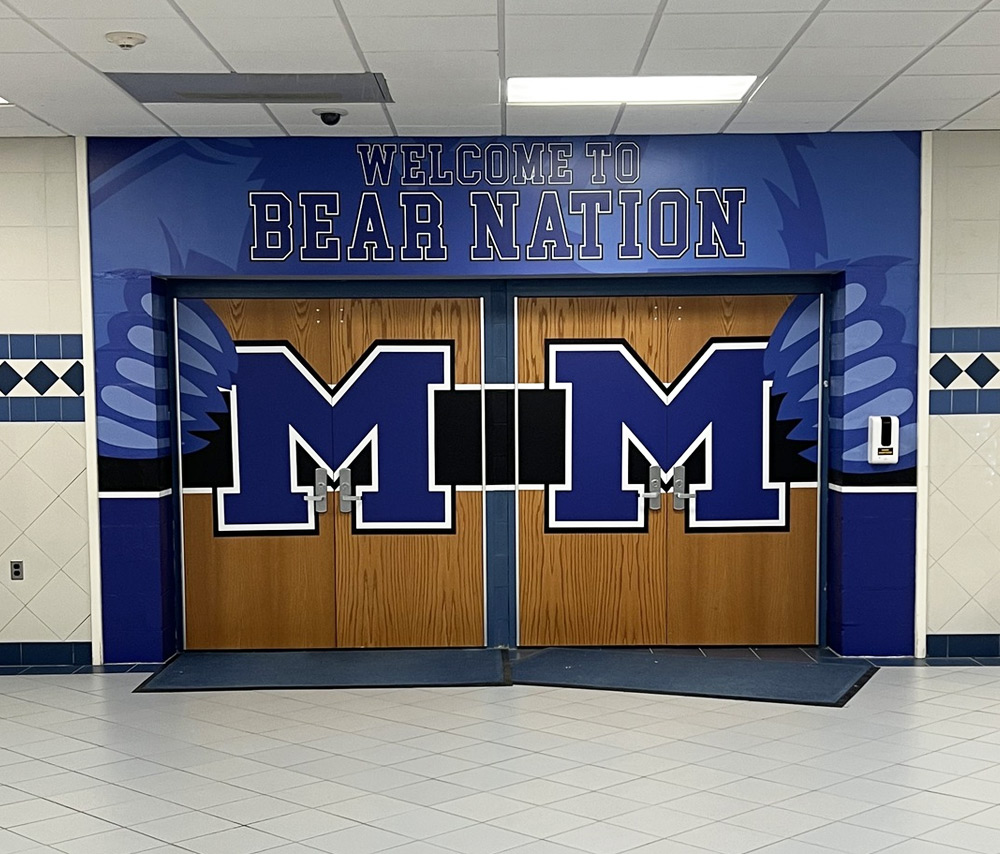 Middletown High School hallway graphics