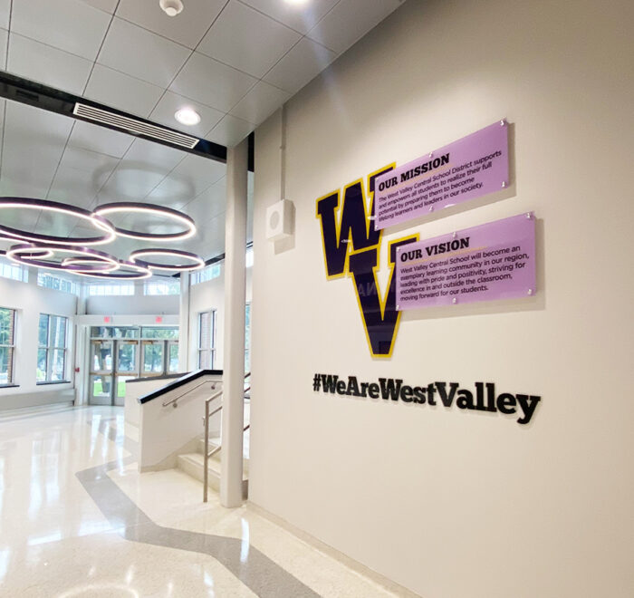 West Valley CSD acrylic display