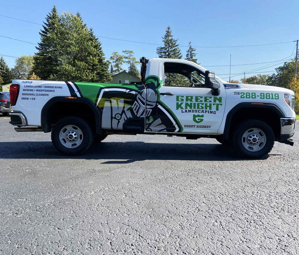 Green Knight Landscaping truck graphic kit