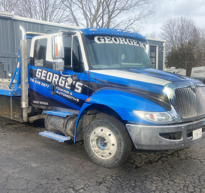 George's Towing truck graphics