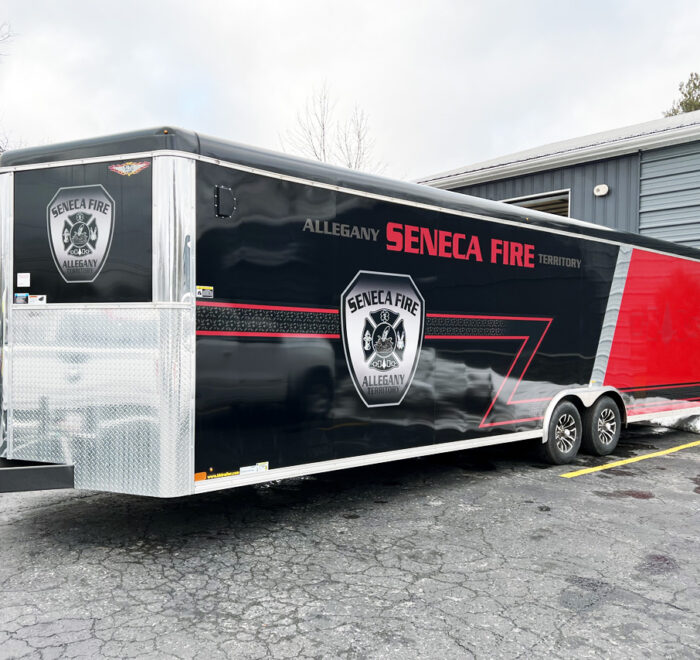 Seneca Allegany Fire trailer wrap
