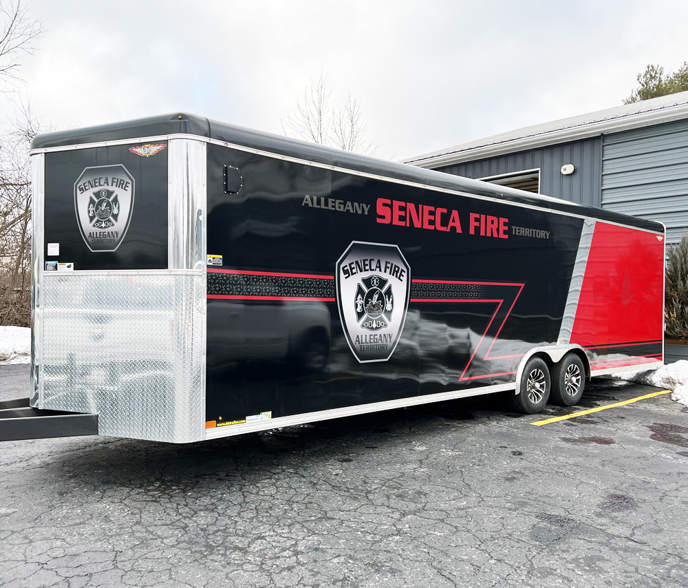 Seneca Allegany Fire trailer wrap