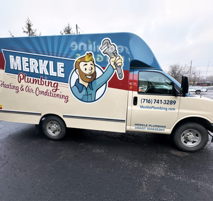 Merkle Plumbing box truck wrap