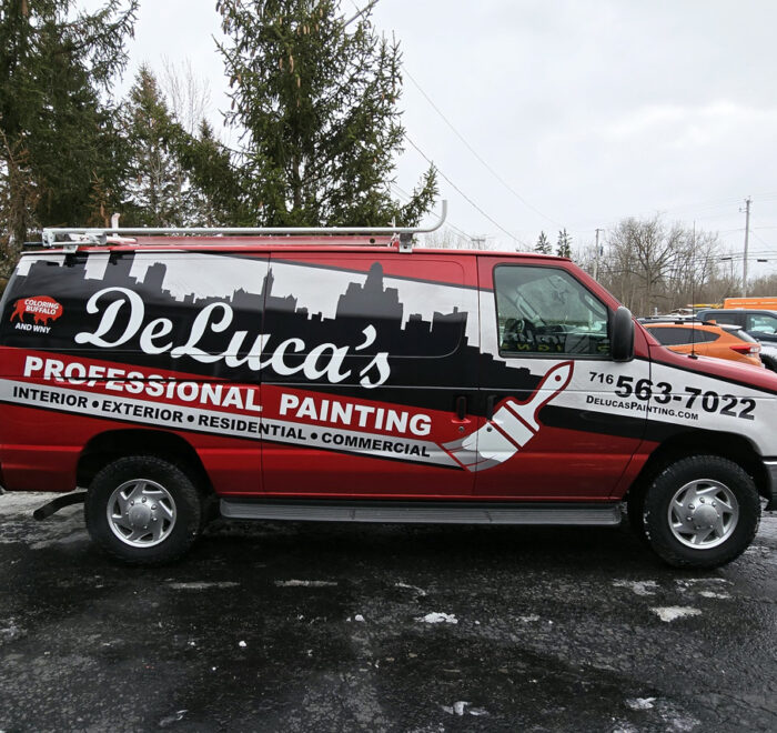 Deluca's Painting van wrap