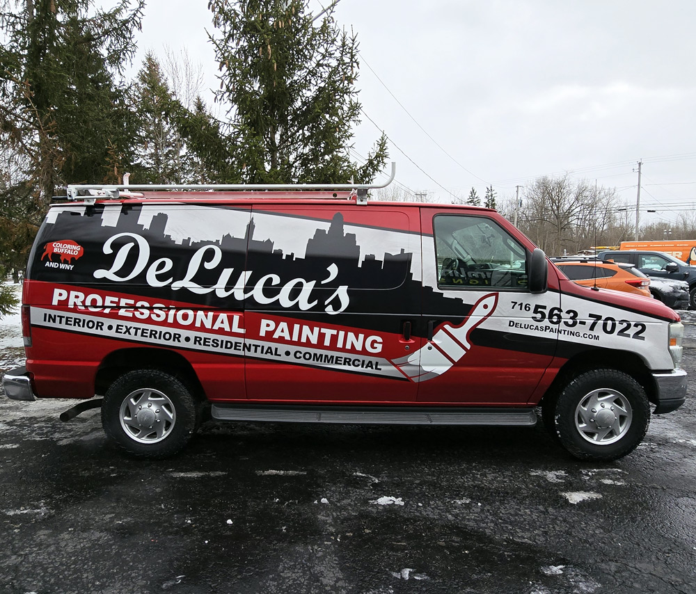 Deluca's Painting van wrap
