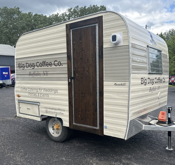 Big Dog Coffee trailer wrap