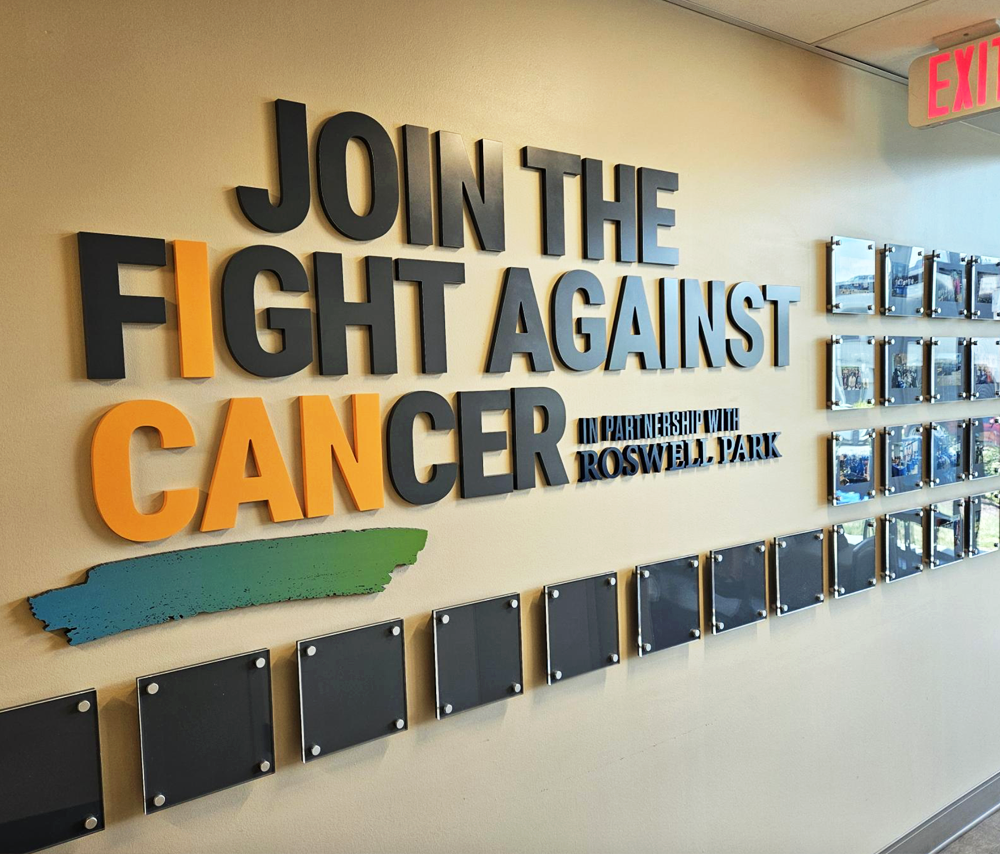 Roswell Park "I Can" dimensional signage