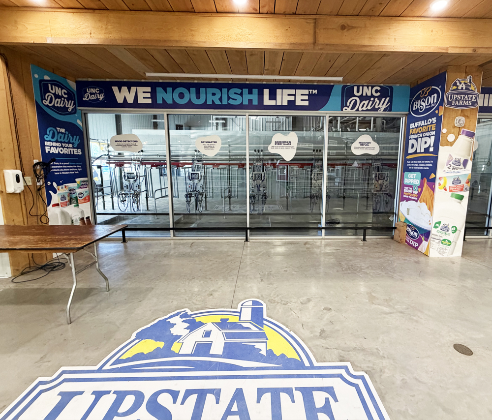 Upstate Farms fairground interior graphics